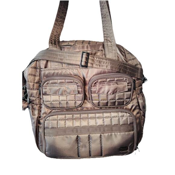 lug Handbags - LARGE Lug Puddle Jumper LE Tote Bag Handbag Travel Crossbody Carryon Steel Grey